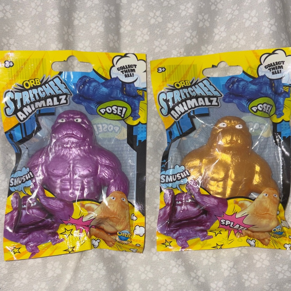 Stretchie Animalz Kids Stretch Toys - Purple & Gold Gorillas🔥